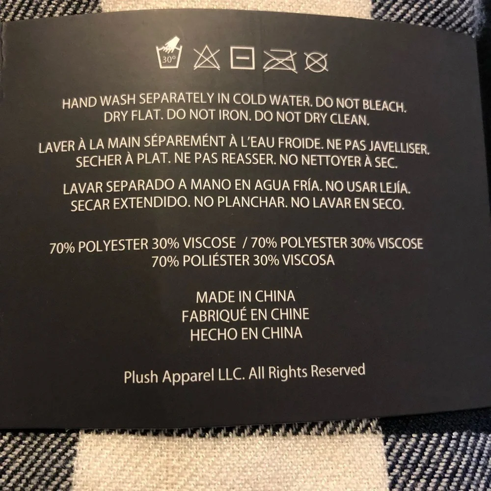 Plush Ultra Soft Plaid Scarf